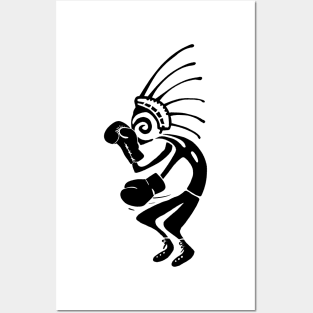 Kokopelli boxer black Posters and Art